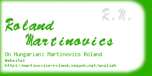 roland martinovics business card